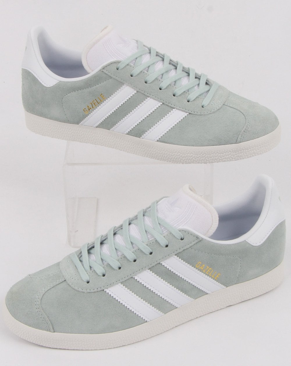 Adidas Gazelle Trainers Vapour Green/white