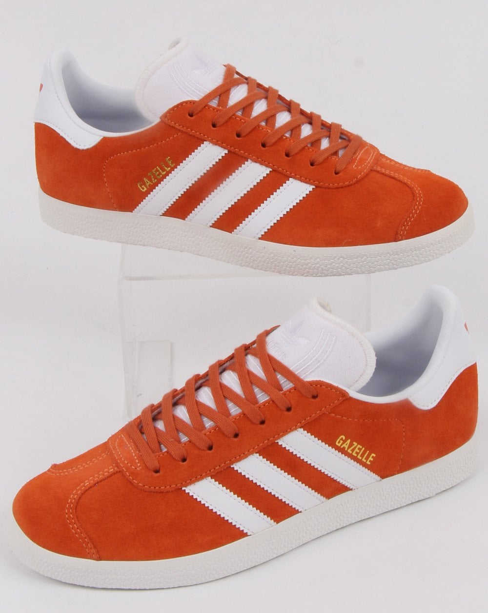 Adidas Gazelle Trainers Orange/white