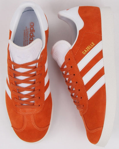 Adidas Gazelle Trainers Orange/white
