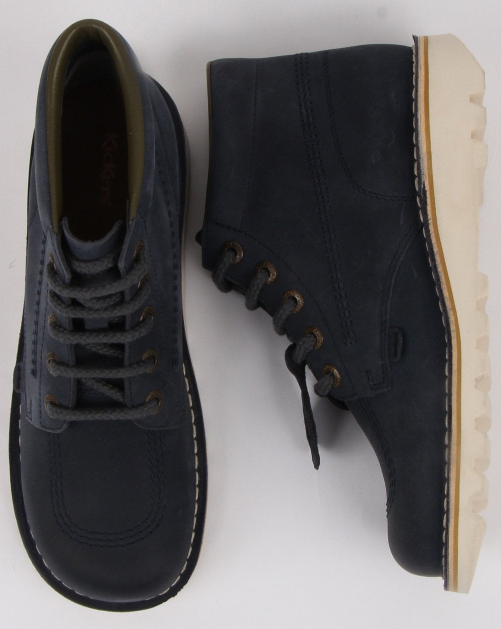 Kickers Suede Hi Boots Navy