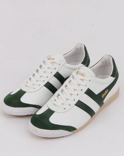 Gola Harrier 60s-70s Leather Trainer White/green