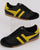 Gola Harrier 60s-70s Leather Trainer Black/yellow