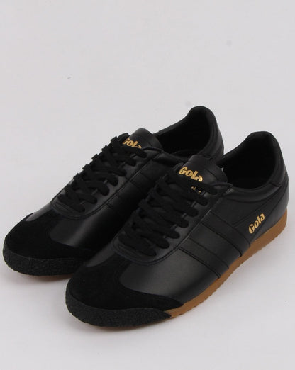 Gola Harrier 50 Leather Trainer Black/black
