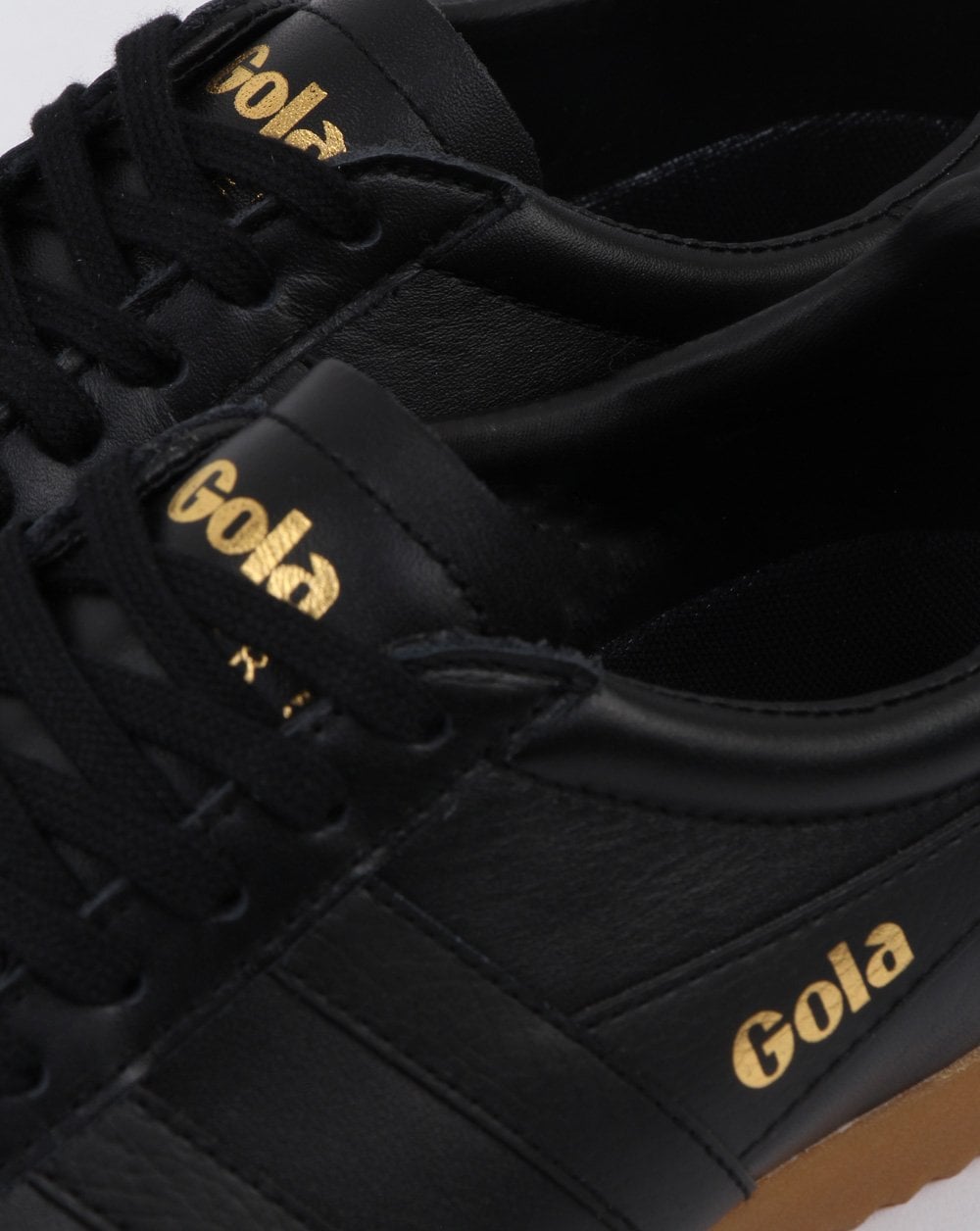 Gola Harrier 50 Leather Trainer Black/black
