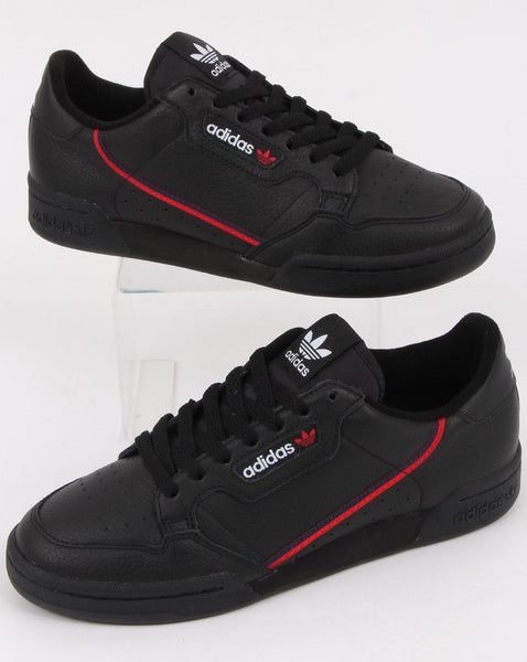 Adidas Continental 80 Trainers Black/scarlet/navy
