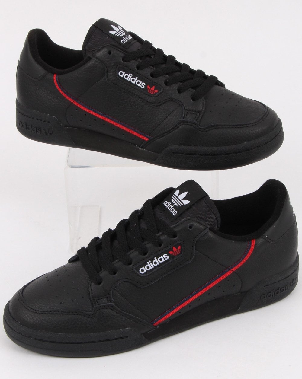 Adidas Continental 80 Trainers Black/scarlet/navy
