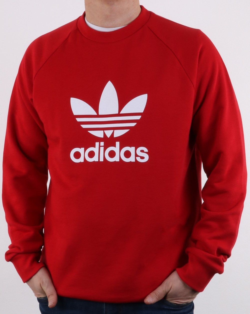Adidas Originals Trefoil Crew Sweat Power Red
