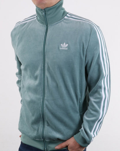 Adidas Originals Velour Track Top Vapour Steel