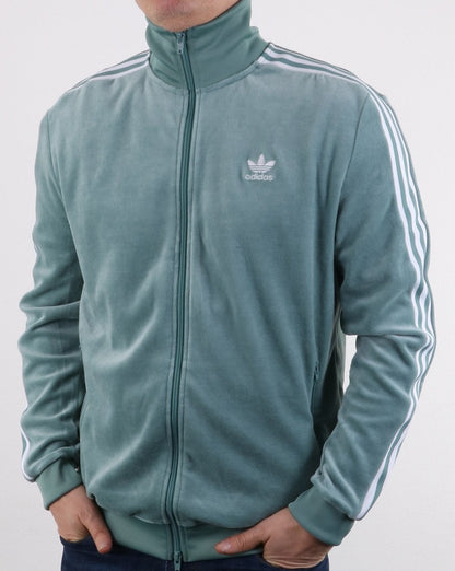 Adidas Originals Velour Track Top Vapour Steel