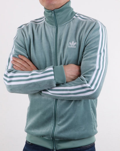 Adidas Originals Velour Track Top Vapour Steel