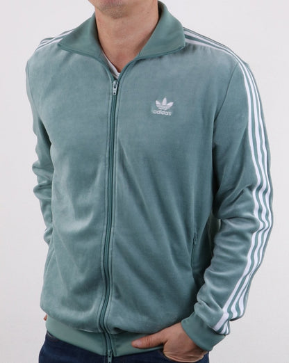 Adidas Originals Velour Track Top Vapour Steel