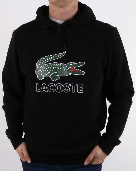 Lacoste Hooded Logo Sweatshirt Black