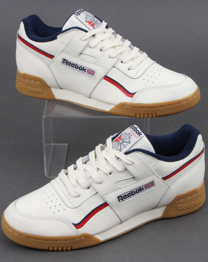 Reebok Workout Plus Classic Trainers White/navy/red