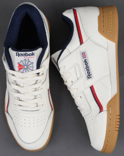 Reebok Workout Plus Classic Trainers White/navy/red