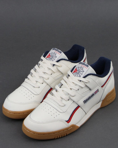 Reebok Workout Plus Classic Trainers White/navy/red