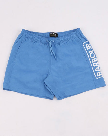Barbour Large Logo Swim Shorts Blue