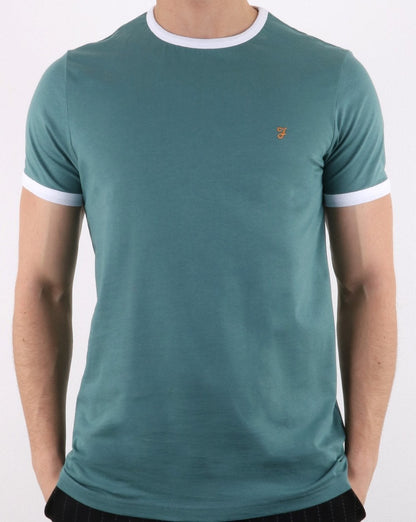 Farah Groves Ringer T Shirt Green