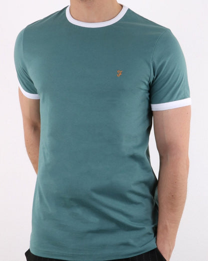 Farah Groves Ringer T Shirt Green