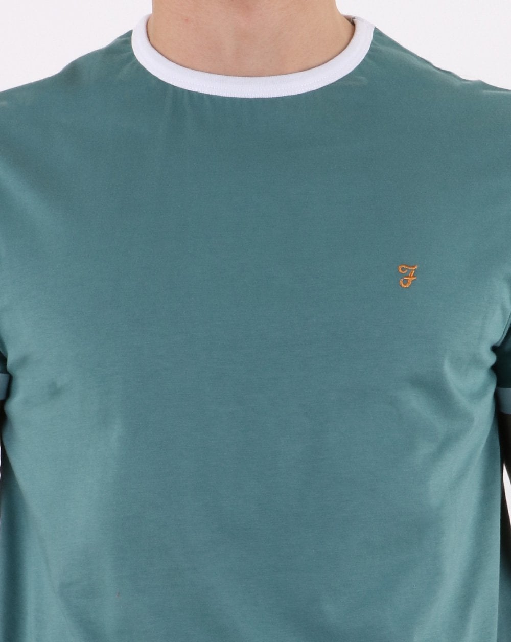 Farah Groves Ringer T Shirt Green