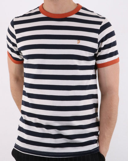Farah Belgrove Stripe T-shirt True Navy