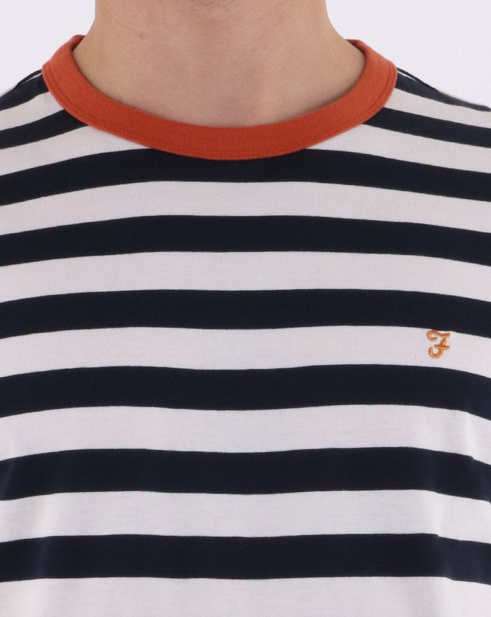 Farah Belgrove Stripe T-shirt True Navy