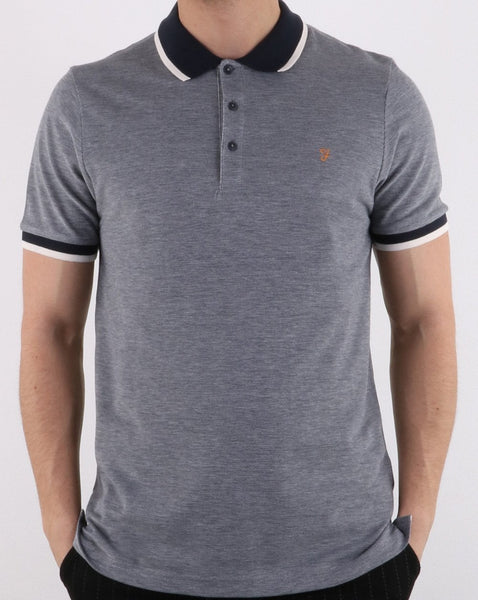 Farah Basel Pique Polo True Navy