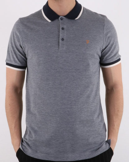 Farah Basel Pique Polo True Navy