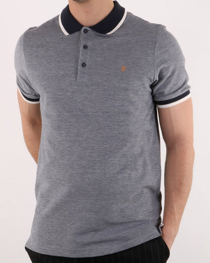 Farah Basel Pique Polo True Navy