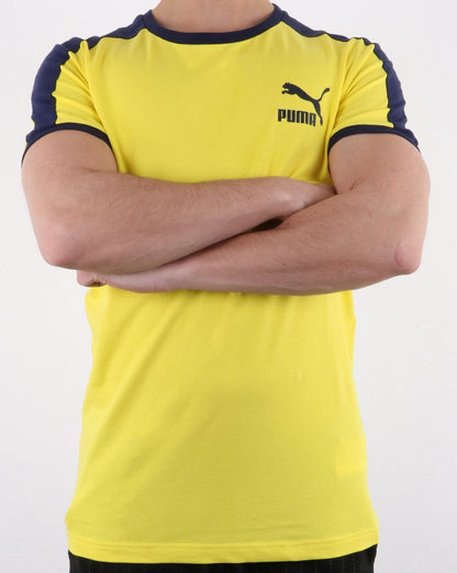 Puma Iconic T7 Slim T-shirt Yellow