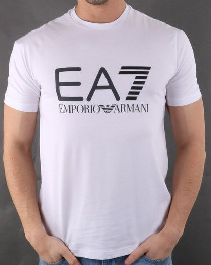 Emporio Armani EA7 Large Logo Tee White