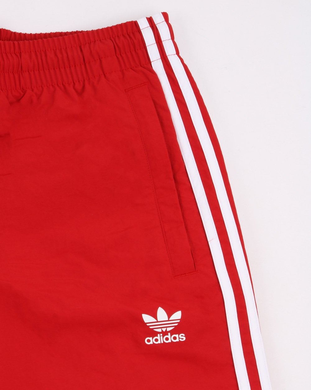 Adidas Originals 3 Stripes Swim Shorts Power Red