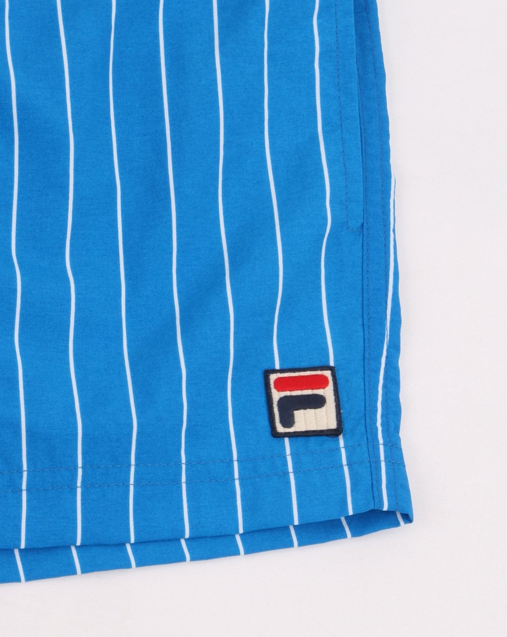 Fila Vintage Pinstripe Swim Shorts Blue-white