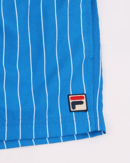 Fila Vintage Pinstripe Swim Shorts Blue-white