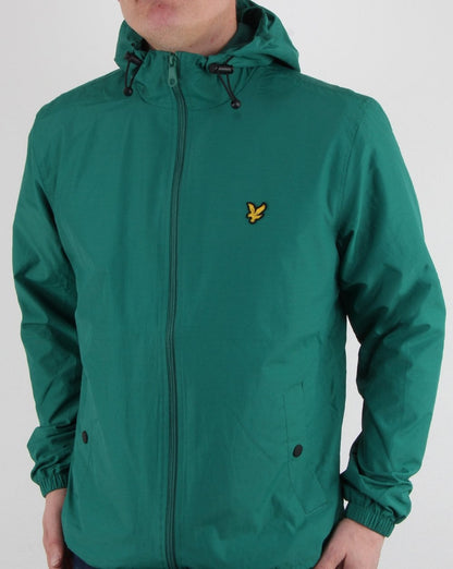 Lyle And Scott Zip Through Hooded Jacket Alpine Green