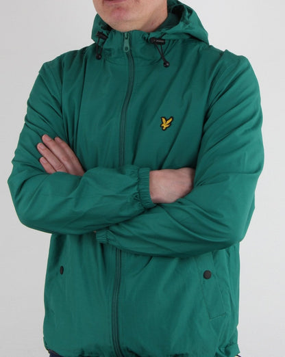 Lyle And Scott Zip Through Hooded Jacket Alpine Green