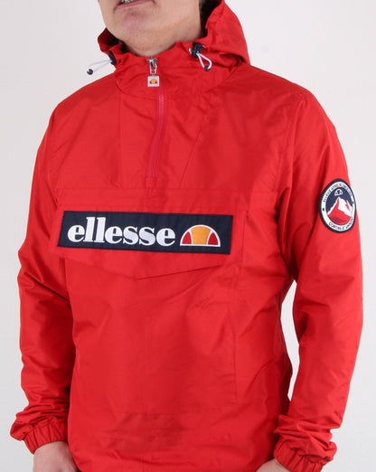 Ellesse Quarter Zip Overhead Jacket Scarlet Red