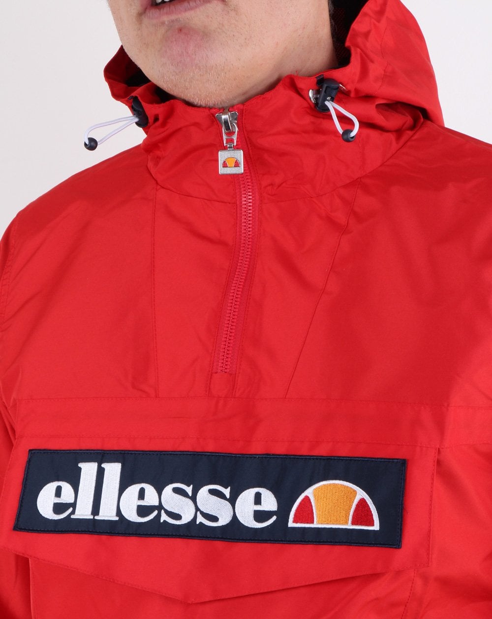 Ellesse Quarter Zip Overhead Jacket Scarlet Red