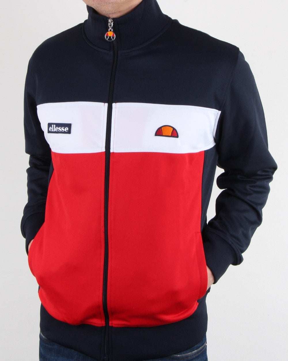 Ellesse Caprini Track Top Navy/White/Red