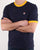 Fila Vintage Ringer T Shirt Navy/Gold
