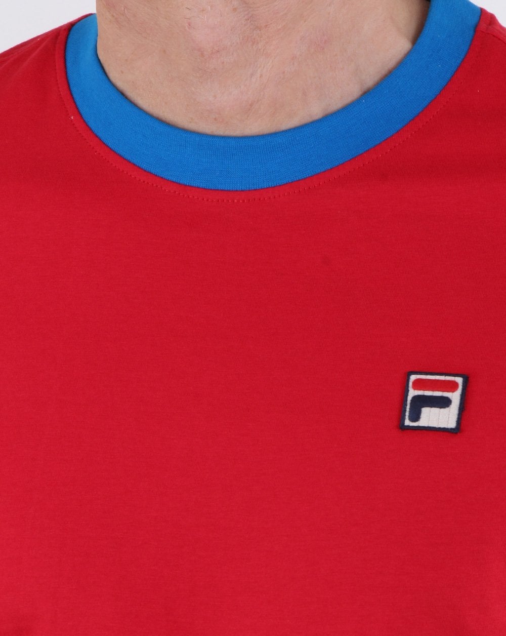 Fila Vintage Ringer T Shirt Red/Blue