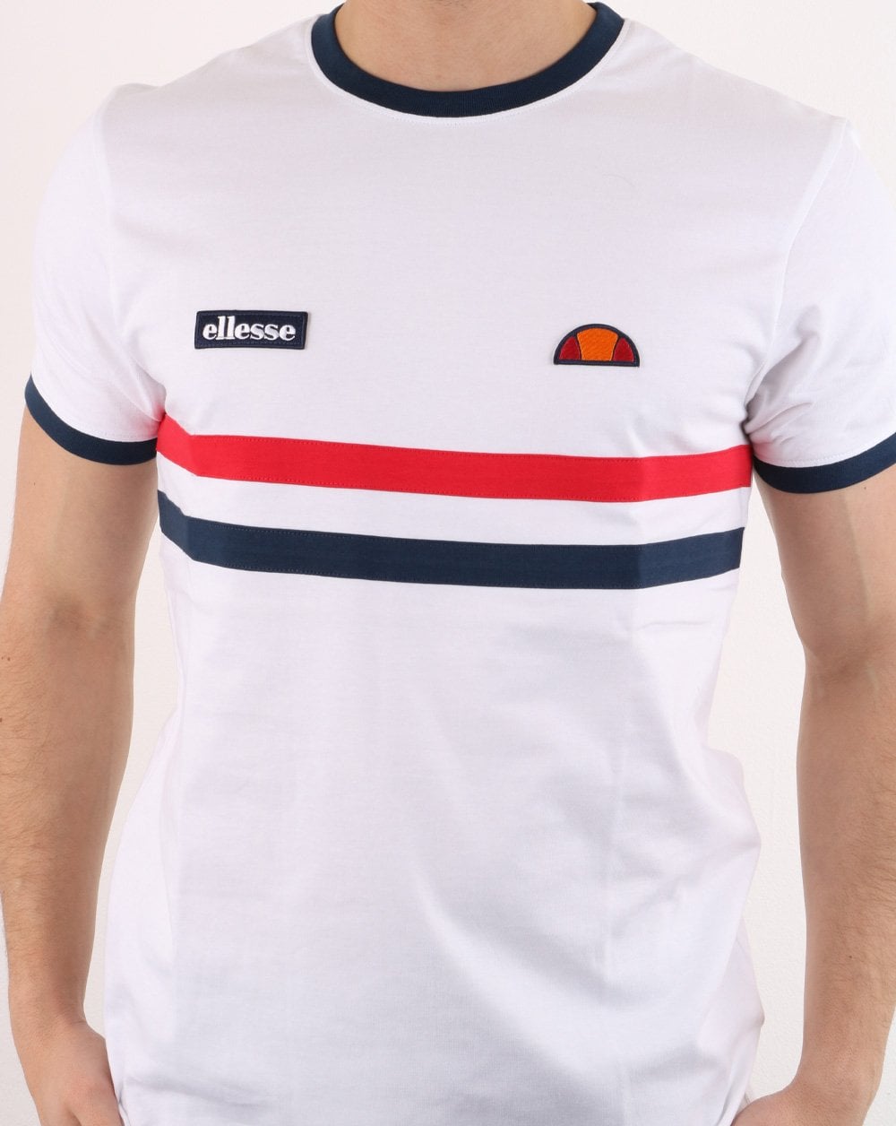 Ellesse Two Stripe T Shirt White
