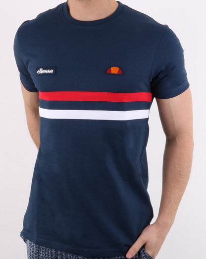 Ellesse Two Stripe T Shirt Navy
