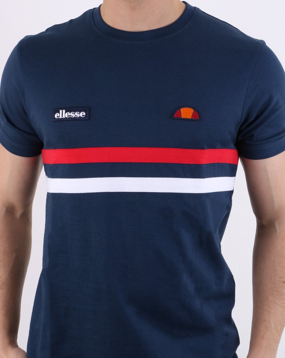 Ellesse Two Stripe T Shirt Navy