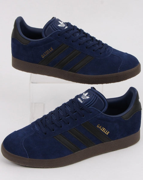 Adidas Gazelle Trainers Dark Blue/black/gum