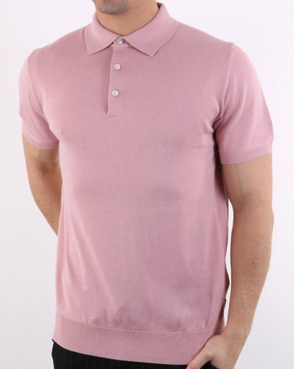 Ben Sherman Knitted Polo Light Pink