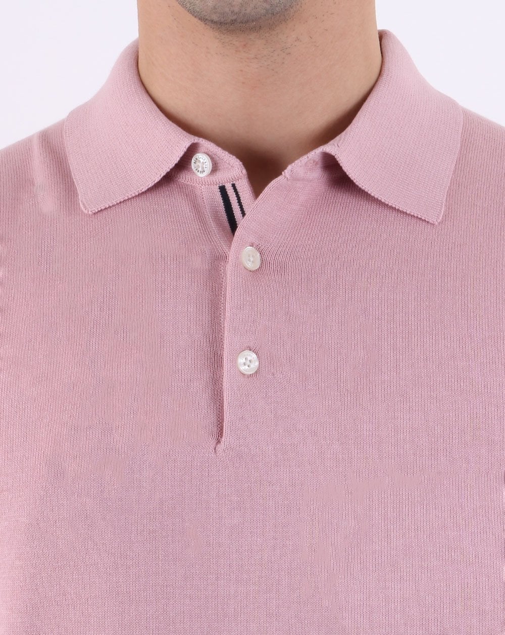 Ben Sherman Knitted Polo Light Pink