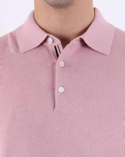 Ben Sherman Knitted Polo Light Pink