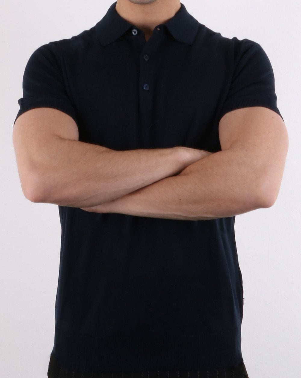 Ben Sherman Knitted Polo Navy