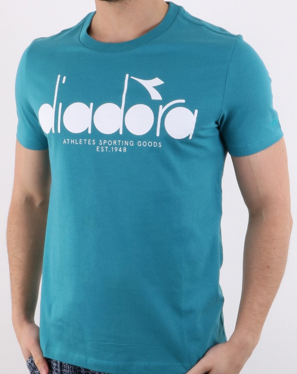Diadora Logo T-shirt Blue Bay