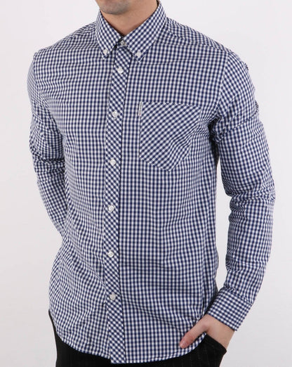 Ben Sherman Gingham Shirt Dark Blue